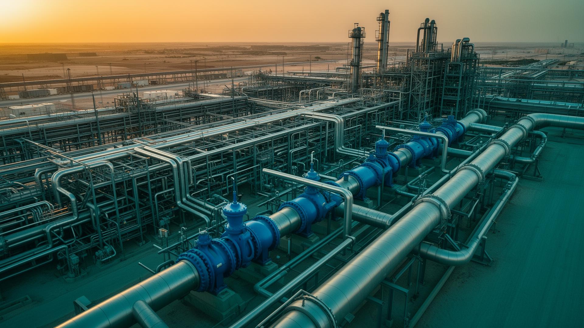 Industrial desalination plant infrastructure